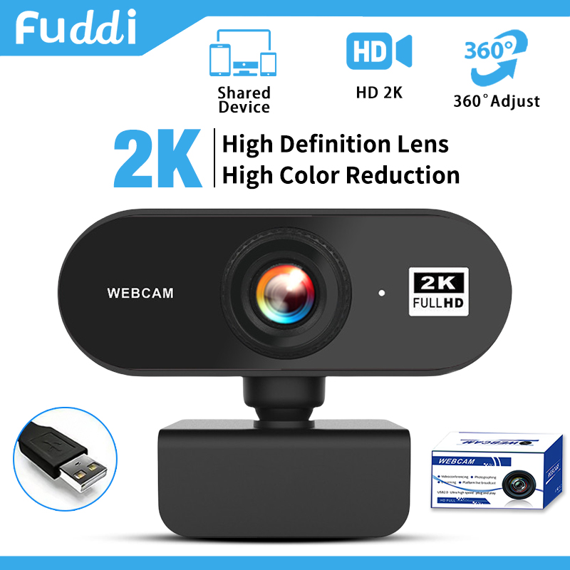 FUDDI Webcam for PC 2K/1080P...