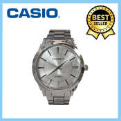 Casio Quartz All Silver Dial Stainless Steel Watch For Men