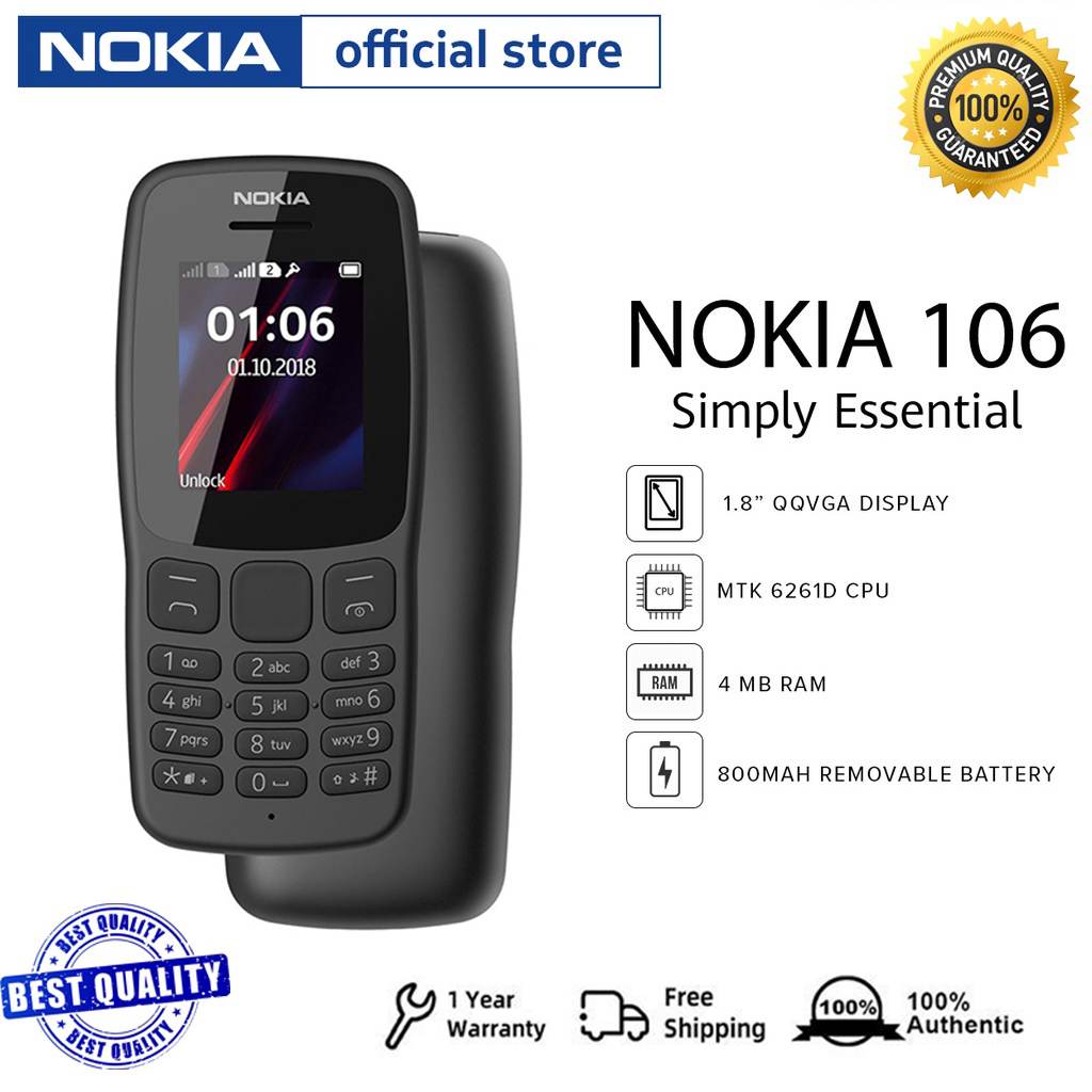 Nokia 106 Dual Sim Basic Phone with FM Radio