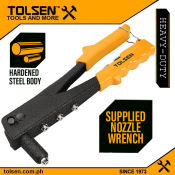 Tolsen Heavy Duty Steel Hand Riveter  PVC Handle 43001