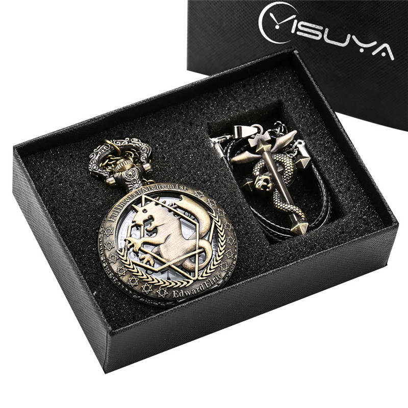 Simple Silver Fullmetal Alchemist Quartz Pocket Watch Edward Elric Anime  Clock Design Pendant Cosplay Fans Necklace Chain Gifts - AliExpress