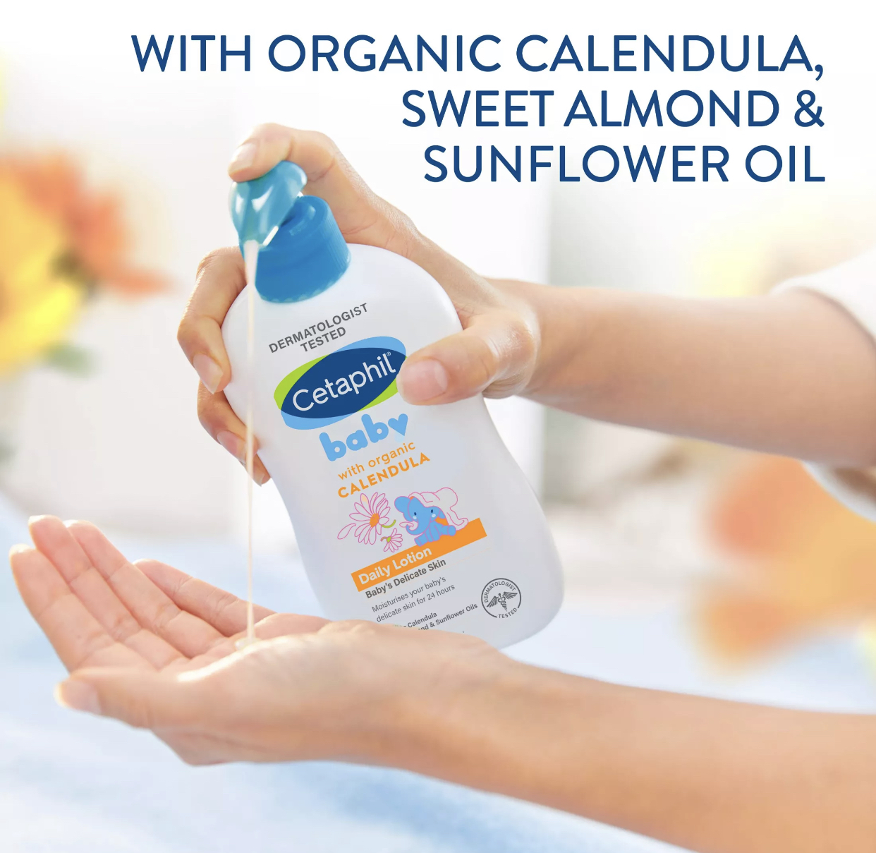 Cetaphil baby daily lotion with sale organic calendula color