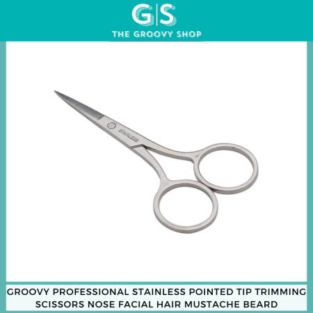 Groovy Stainless Pointed Tip Trimming Scissors for Facial Hair