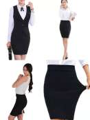 Women Stretchy Cotton Pencil Skirt slim fit Office Business skirt S-XL