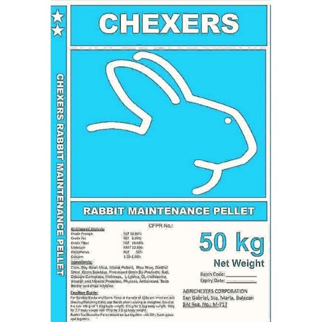 Chexers Maintenance Rabbit Pellet  1kg