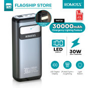 Romoss PMT30 30000mAh Fast Charging Power Bank with LED Display