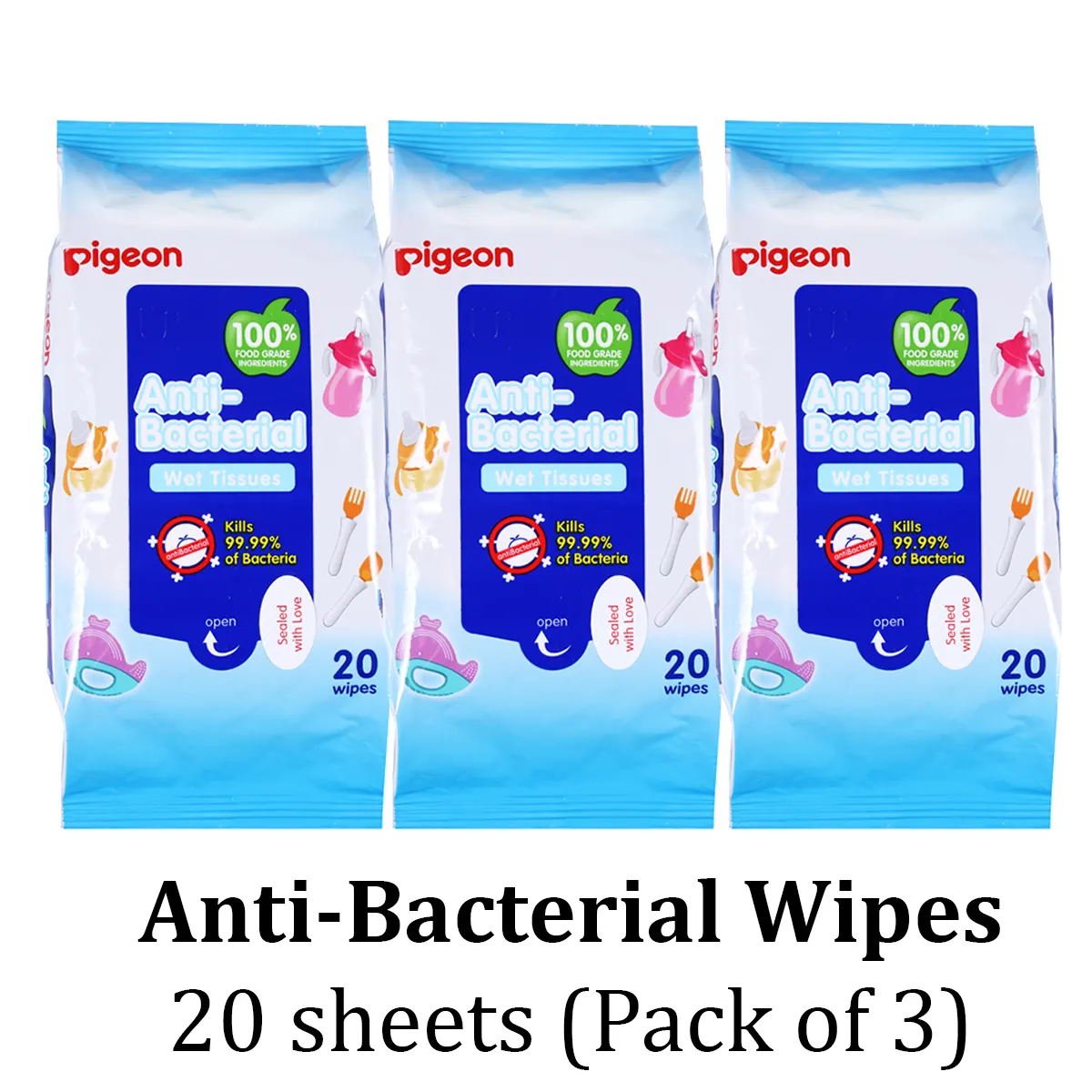 pigeon antibacterial wipes