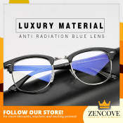 Anti-Blue Classic Glasses - Silver/Black, Unisex 