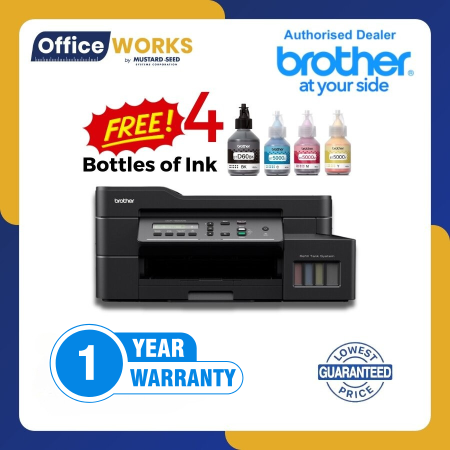 Brother Printer / Printer Brother DCP-T720DW / All in One Printer / Wireless Printer / Printer with Scanner and Xerox / Printer with Continuous Ink / Printer for Student / Printer for Small Business / Free Ink