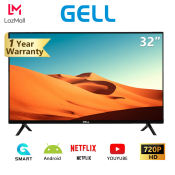 GELL 32" Smart TV with Android, YouTube, Netflix, Screen Mirroring