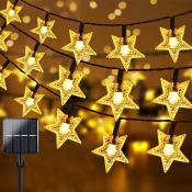 Solar Star Snowflake Christmas Lights - Waterproof Outdoor Garden Lamp