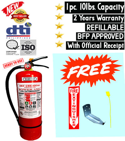 Power Asia 10lbs. ABC Dry Chemical Fire Extinguisher