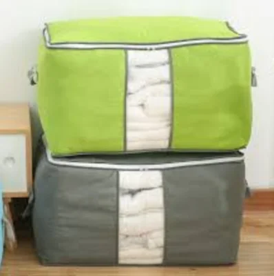 Bamboo Charcoal Quilt Storage Case Bedding Organizer Bag (4)