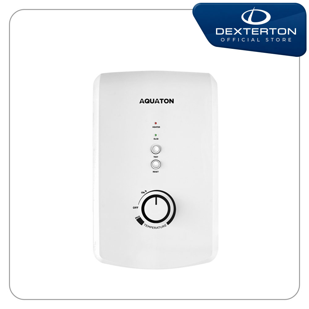 Aquaton Instant Water Heater - Single Point with 5-way Handspray & Holder - 3.5KW from Dexterton