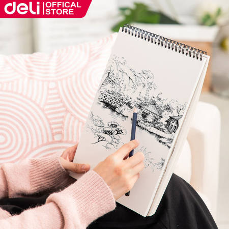 Deli B5 Sketch Pad - Thick Paper Spiral Notebook