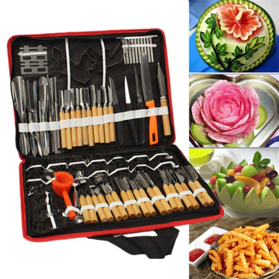 13pcs/set professional chef Carving Tools Vegetable Fruit Food carve  Engraving Peeling Kit knife kitchen tool set