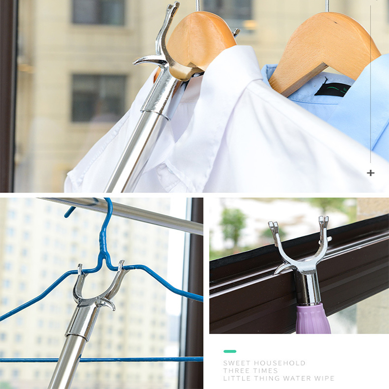 CAXUSD Telescopic Clothes Grabber Pole - Adjustable Aluminum & Stainless Steel Reaching Tool For Wardrobe & Balcony - View #6