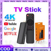 VOLTS 4K TV Stick with Chromecast, Android 10, Voice Control