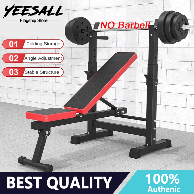 Yeesall Adjustable Weight Lifting Bench with Rack - Luxury