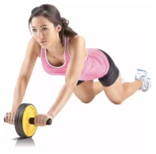 Ab Roller Double Wheel Gym Fitness Trainer - Muscle Exercise