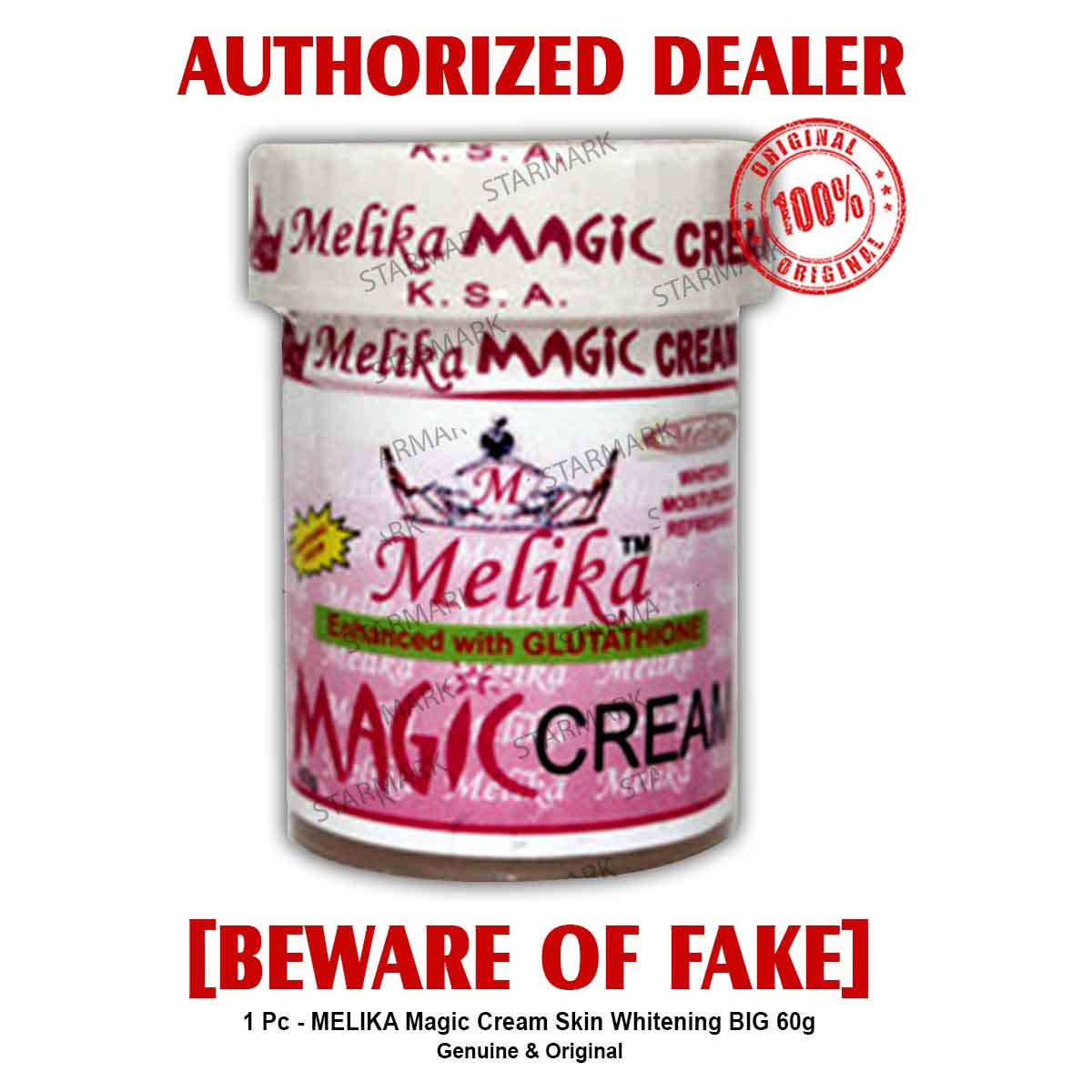 Melika Magic Whitening Cream - 60g (Authentic, High Prestige)