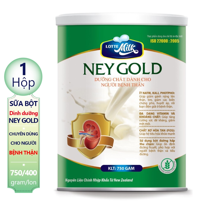 DINH DƯỠNG SUY THẬN 01 lon Sữa bột Ney Gold Lotte milk dành cho người gặp