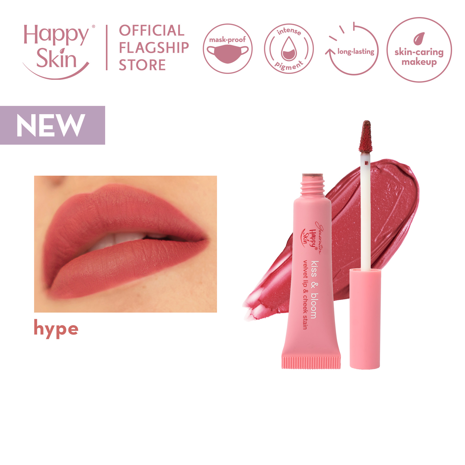 Discount on Happy Skin  shoes - SKU: Generation  Kiss & Bloom Velvet Lip & Cheek Stain In Hype