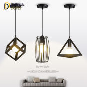 Retro Industrial Geometric Pendant Light for Living Room - ECONN