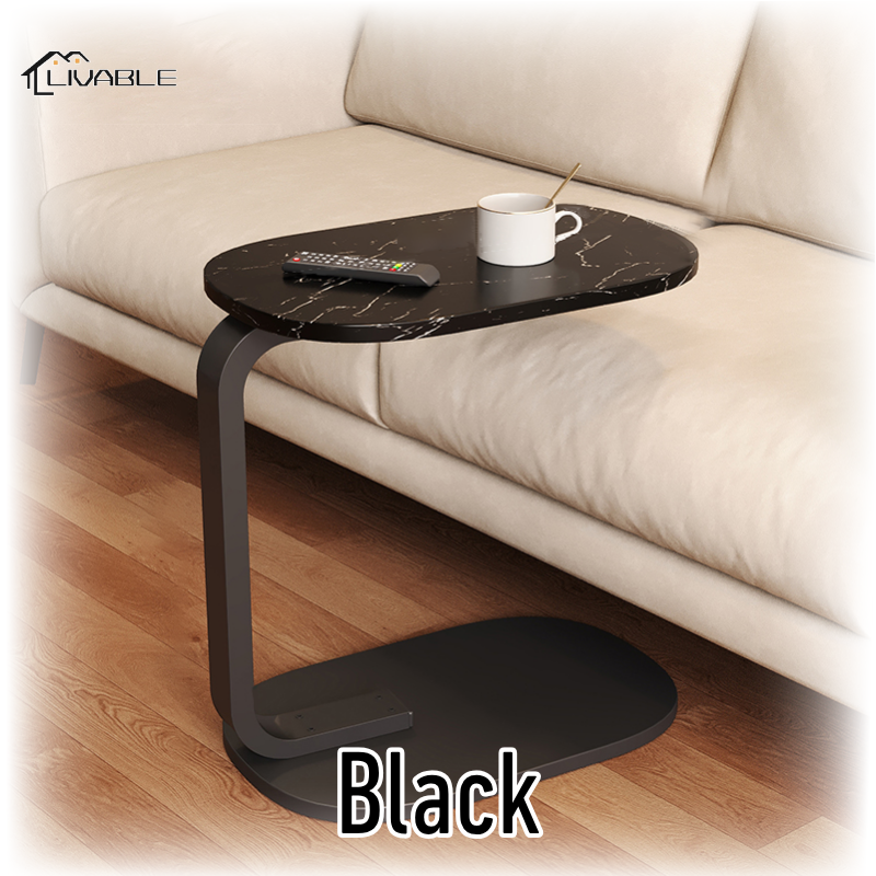 LIVABLE Mobile Sofa Side Table Living Room Coffee Tea Table Nordic Style Simple Small Desk Wood Bedside Table - Image 2
