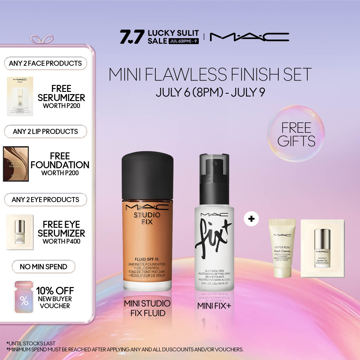 Discount on M·A·C  shoes - SKU: 【17% OFF】MAC Studio Fix Fluid SPF 15 15ml and MINI Fix+  30ml • / Best seller makeup setting spray m