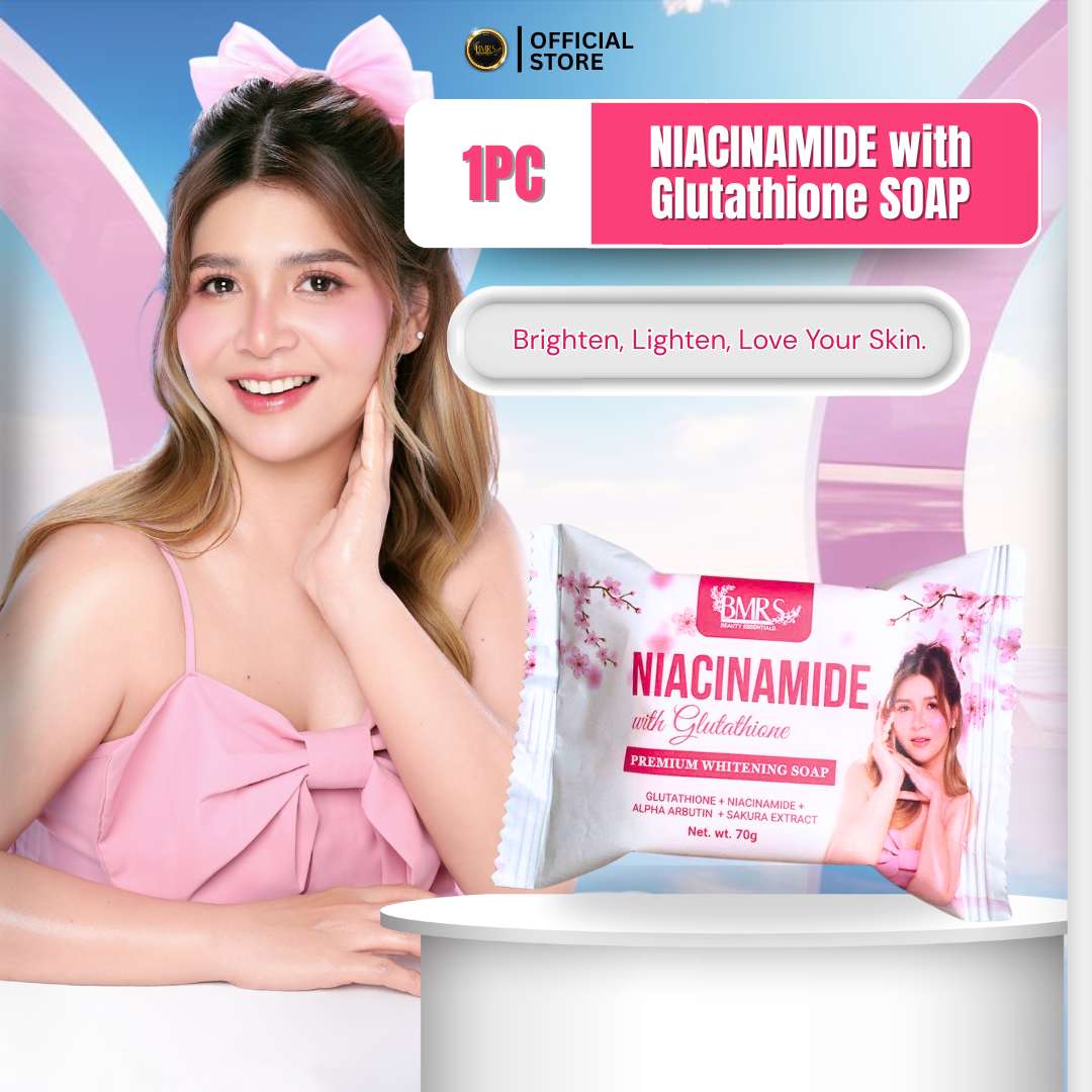 bmrs niacinamide with glutathione soap 100% ORIGINAL BMRS PREMIUM WHITENING SOAP NIACINAMIDE WITH GLUTATHIONE 10x  Whitening / Moisturizing 70g