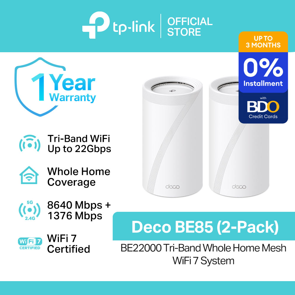 TP-Link Official Store / Deco BE85 BE22000 / 22 Gbps Tri-Band Multi-Gigabit Whole Home Mesh Smart Access Point WiFi 7 Router - Image 3