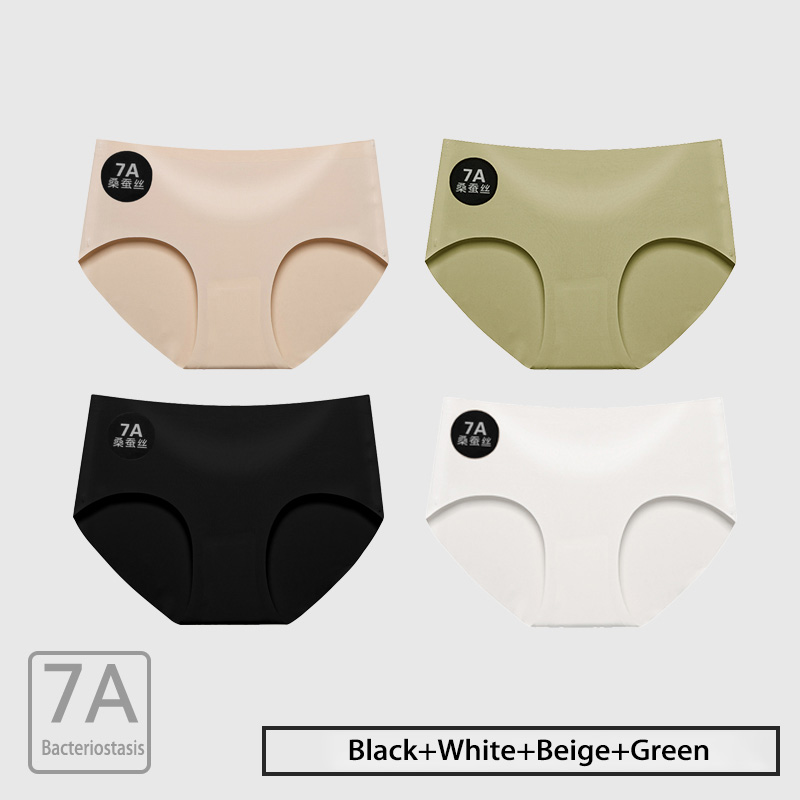 Motovita 3Pcs/Set Seamless Mulberry Silk Panties Ladies Underwear Cotton Panty Sexy Smoothing Invisible Soild Briefs Female Stretchy Lingerie - Image 2