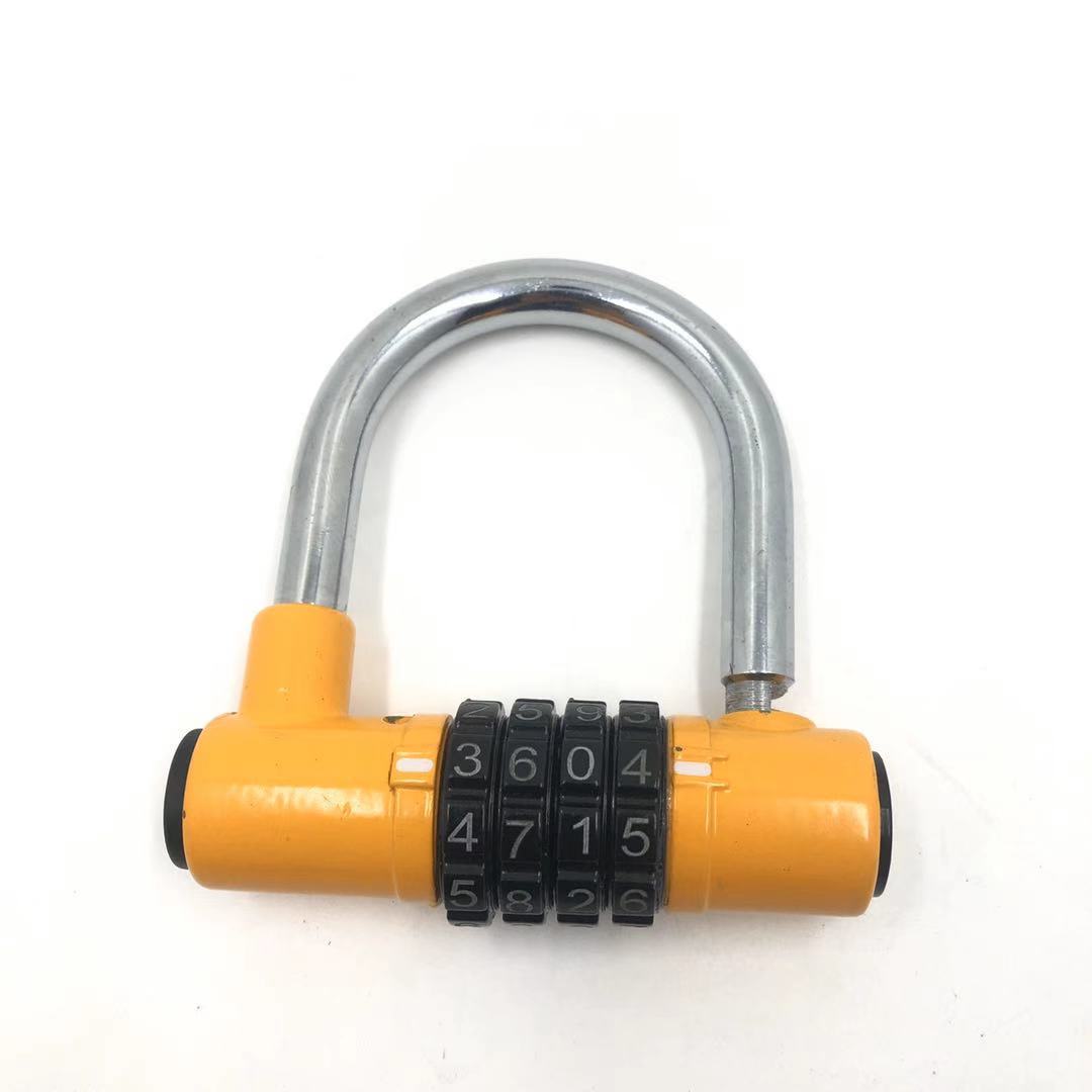 Bike Security Lock Heavy Duty 4 Digit Password Combination Cable Lock Anti Thief Security Lock for Bicycle Motorcycle Gates Fences Glass Doors Orange 