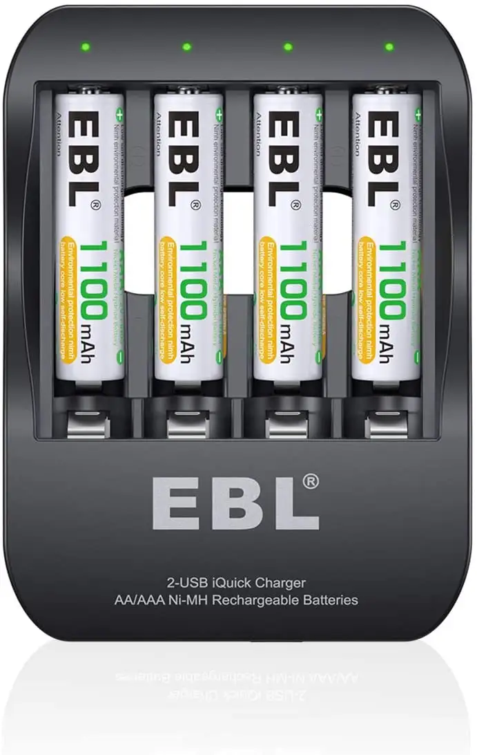 EBL EB-P62018122 Pack of 4  AAA 1100mAh NiMH Nickel Metal Hydride – JG  Superstore