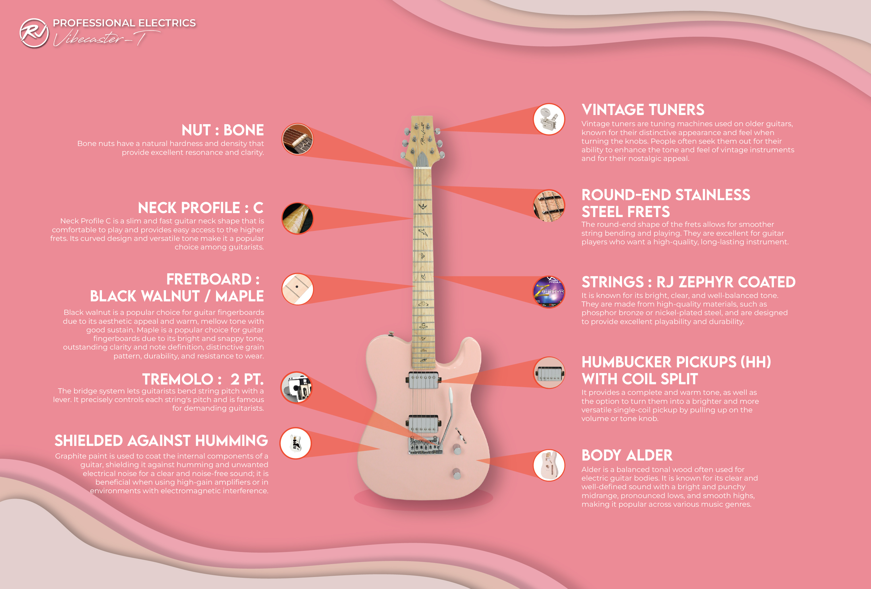 RJ Professional Electrics Vibecaster T (T-Style Body) T-Style Body