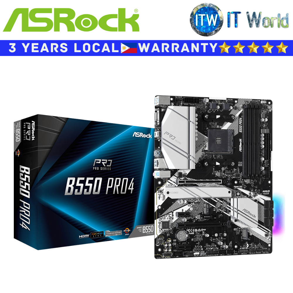 Itw ASRock Motherboard B550 Phantom Gaming 4/ac ATX AM4 DDR4