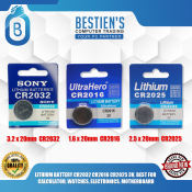 CR2032/CR2016/CR2025 Lithium Battery 3V, Ideal for