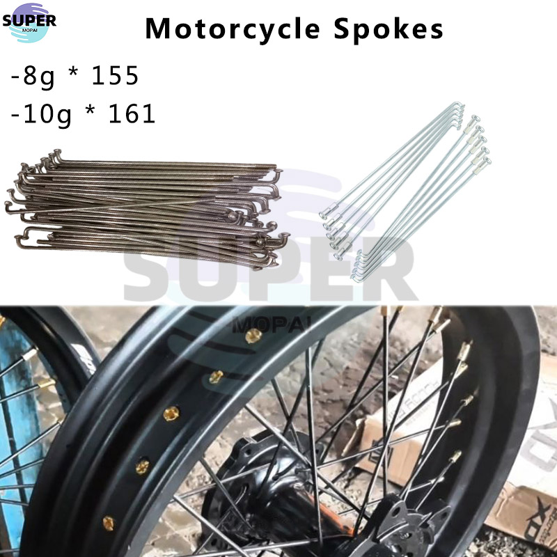 Motorcycle stainless steel spokes 36 pieces/set 8g x 155/10g x 161