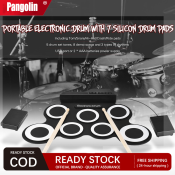 Portable USB 7 Pad Electronic Drum Set by 