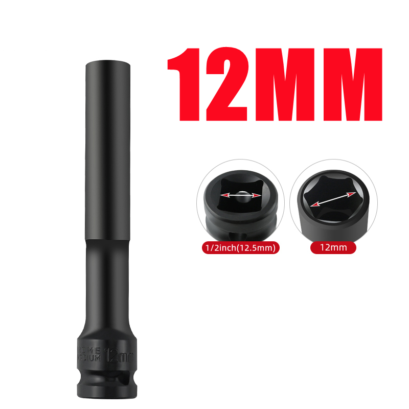 1/2" Drive Deep Impact Socket Set Hex Socket Impact Wrench Hex Socket Head 8mm/10mm/12mm - Image 2