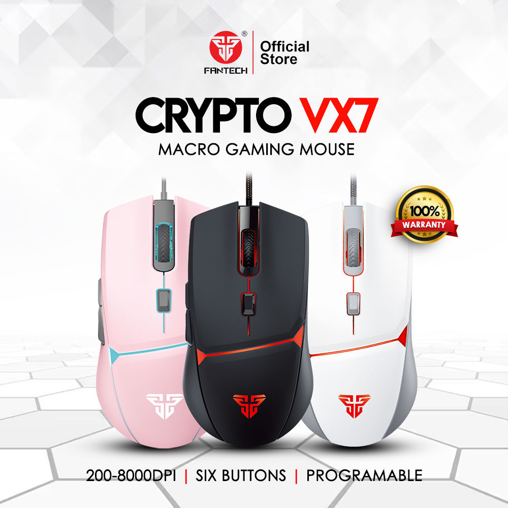 Fantech Crypto VX7 Gaming Mouse with Lighting and Macro Function