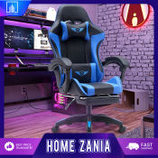 Zania Leather Gaming Chair with Swivel and Height Adjustment