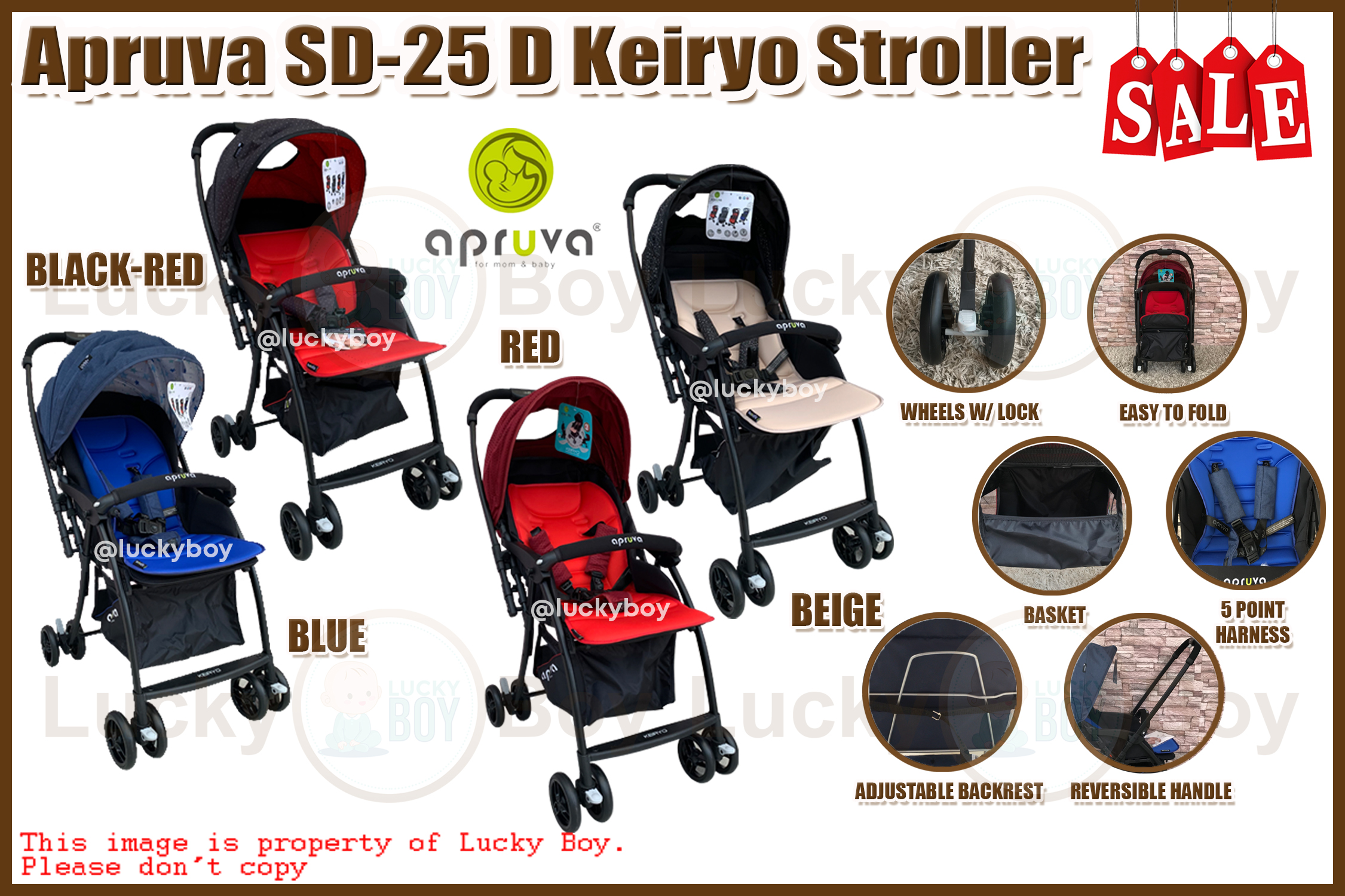 Apruva SD-25D Keiryo Stroller for Baby