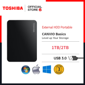 Toshiba 2TB/1TB USB 3.0 Portable Hard Drive with Warranty