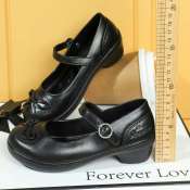 SHUTA Black Shoes for Kids Girls Fashion School Formal Shoes