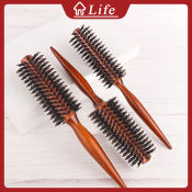 Round Bristle Hair Brush with Wood Handle - DIY Tool