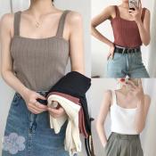 K.Store Korean Style Knitted Vest Loose sleeveless Crop Top new 2022 sale #8219