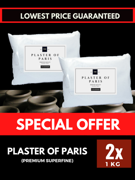 25 KGS Plaster Of Paris Gypsum Powder Original Made In Thailand For  Molding, Figurines, Dental, Crafts, Pots, Bounding