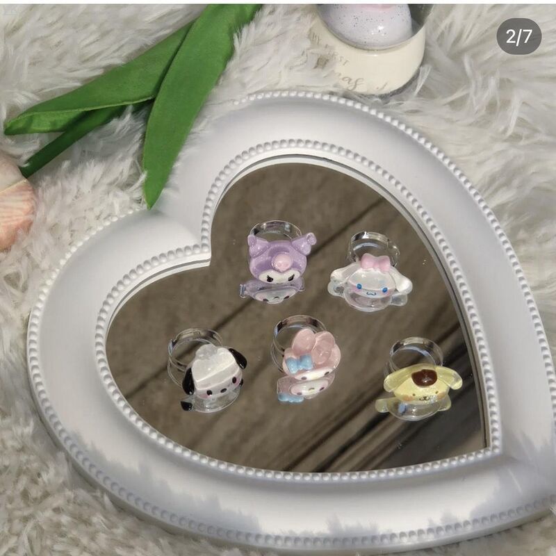 Sanrio Kuromi Ring Cute Girl Heart Cartoon Soft Couple Gift